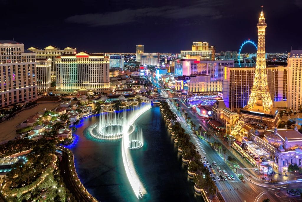 photo of las vegas, where money 2020 is being held.